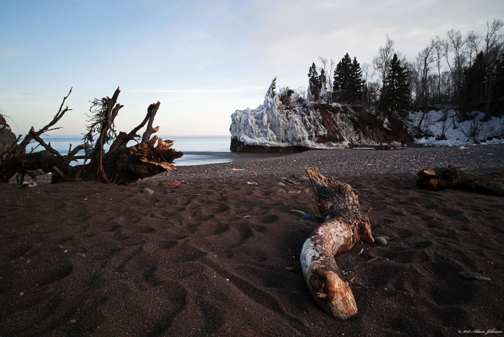 Beach at the mouth of the Baptism River Tettegouche State Park