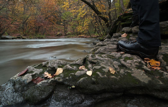 Hiking at Minneopa State Park and falls colors - Asolo TPS 535 boots | Minneopa State Park