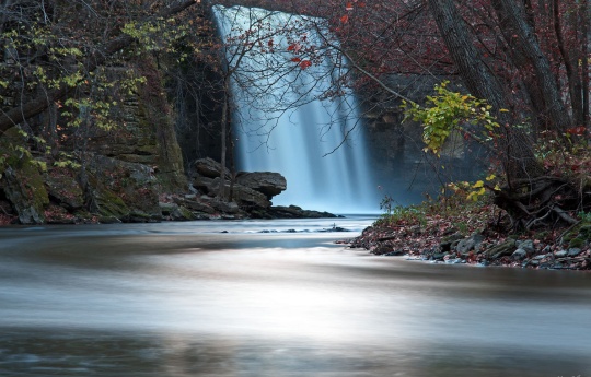 "Below the Falls" Minneopa Falls and Minneopa Creek in autumn | Minneopa State Park