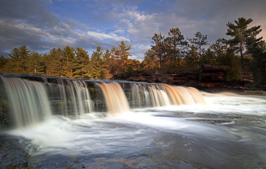 "Big Spring Falls in Late September" Water flowing over Big Spring Falls | Big Spring Falls Banning State Park