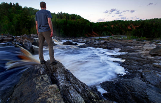 Stranding on slate rock above the Saint Louis River | Jay Cooke State Park