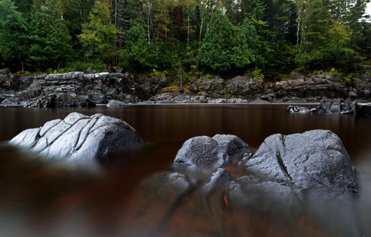 "Looking Into the Saint Louis River" Saint Louis River below the swinging Bridge at Jay Cooke State Park