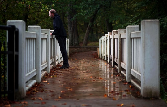 "Looking Over the Bridge" Looking over the bridge over Minneopa Creek - Minneopa State Park