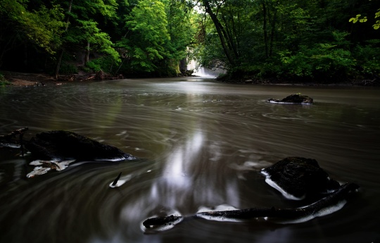 "Minneopa Creek After the Rain" Minneopa Creek with Minneopa Falls in the background | Minneopa State Park