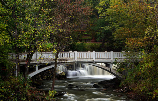 Walking bridge over Minneopa Creek - Minneopa State Park