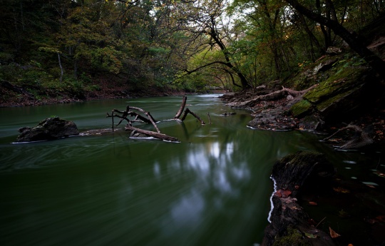 "Minneopa Creek Tinted Green" Minneopa Creek in mid-September - Minneopa State Park