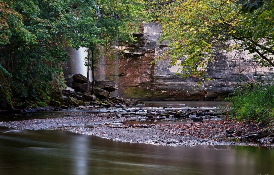 "Minneopa Creek in September" Low water in Minneopa Creek below Minneopa Falls | Minneopa State Park
