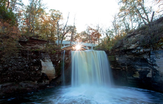 "Minneopa Falls" Minneopa Falls at sunset | Minneopa State Park