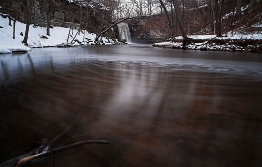 Water flowing in Minneopa creek in early spring | Minneopa State Park