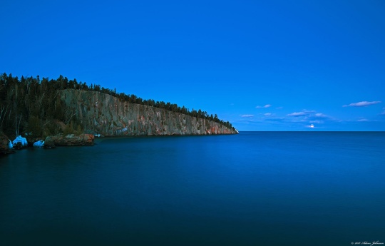"Moonrise at Shovel Point" Full moon rising beside Shovel Point - Tettegouche State Park