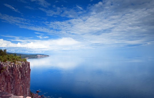 "Palisade Head on a Calm Day" Blue Skies and calm Lake Superior from Palisade Head - Tettegouche State Park