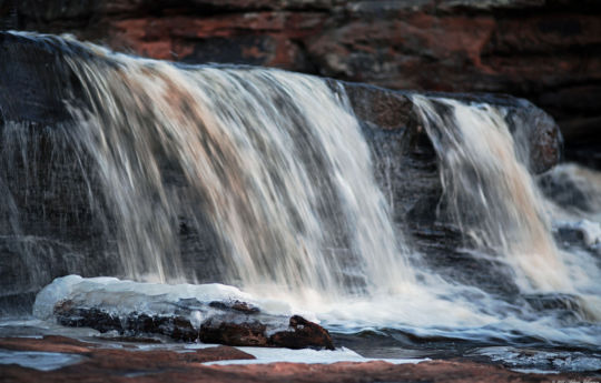 Ice covered big below Big Spring Falls | Big Spring Falls Banning State Park