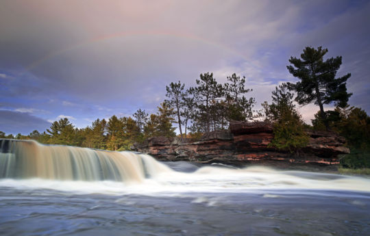 Big Spring Falls with a rainbow | Big Spring Falls Banning State Park
