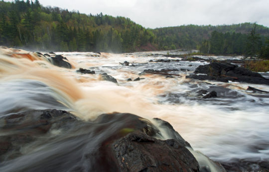 Heavy rain on the Saint Louis River | Jay Cooke State Park