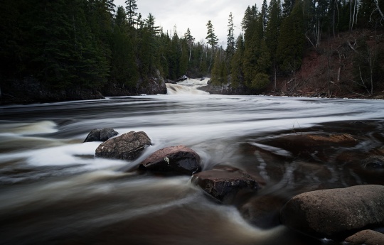 "Rocks in the River" Rocks lined up in the Baptism River below Two Step Falls - Tettegouche State Park