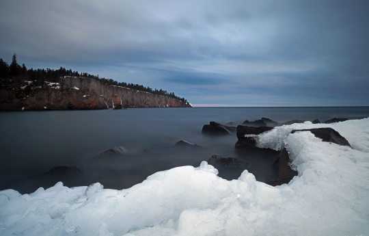 "Shovel Point In Winter" Shovel point in winter from Lake Superior Beach - Tettegouche State Park