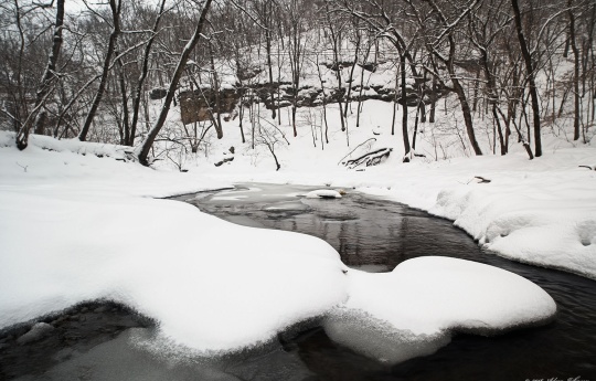 "Snow in the Valley" Deep snow in the valley of Minneopa Creek | Minneopa State Park