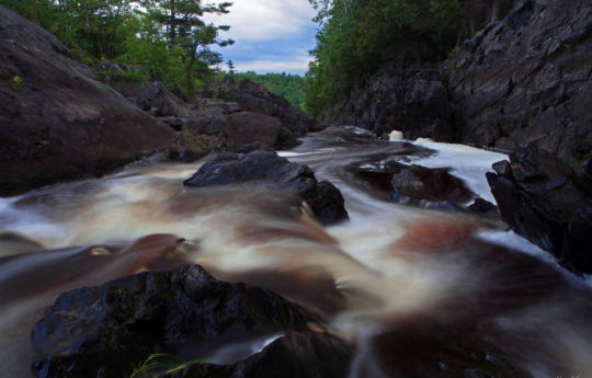 Deep slate rock channel on the Saint Louis River | Jay Cooke State Park