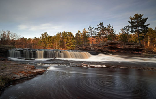 Water swirling in pool below Big Spring Falls | Big Spring Falls Banning State Park