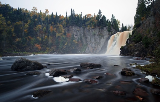 "Tettegouche State Park in Autumn" High Falls and the Baptism River - Tettegouche State Park