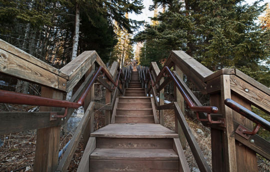 Steps leading from the beach to Split Rock Lighthouse | Split Rock Lighthouse State Park