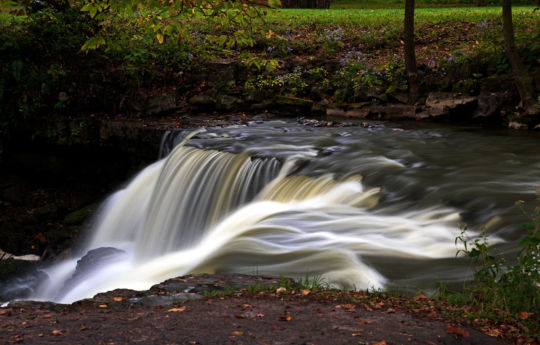 Water flowing over Upper Minneopa Creek - Minneopa State Park