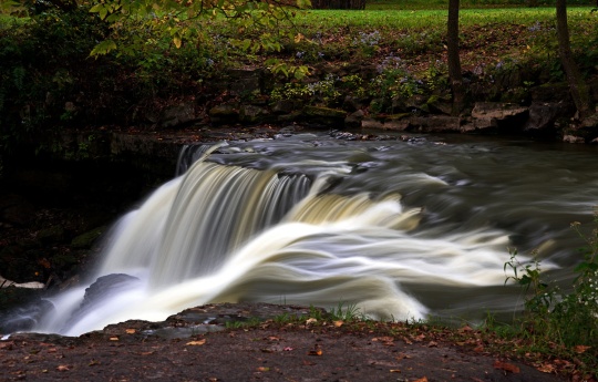 "Upper Minneopa Falls In September" Water flowing over Upper Minneopa Creek - Minneopa State Park