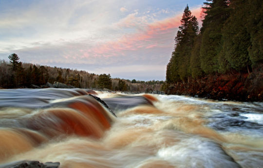 Saint Louis River in spring at twilight | Jay Cooke State Park