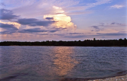 Zippel Bay with storms developing to the south | Zippel Bay State Park