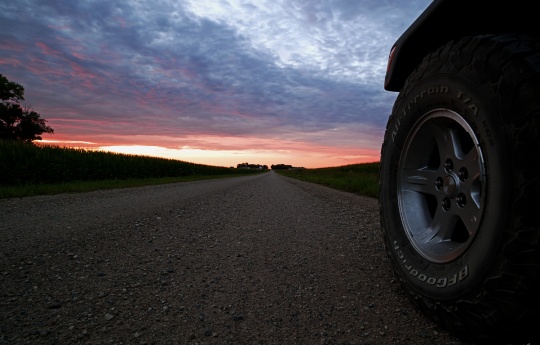 Jeep covered in dust near Arlington, MN | Sibley County Minnesota