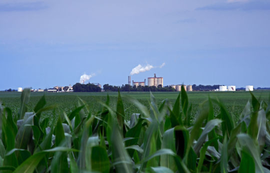 View of the ethanol refinery from the north in Winthrop, MN | Sibley County MN