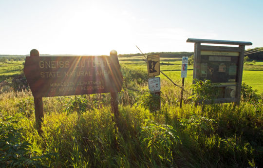 Gneiss Outcrops Scientific and Natural Area (SNA) Signs