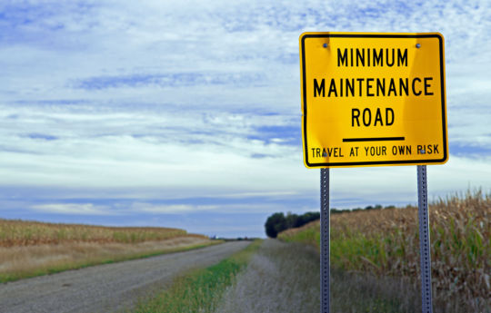 Minimum Maintenance Road south of Renville, MN | Renville County MN
