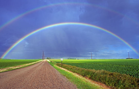 Double Rainbow along County Road 71 northwest of Fairfax, MN | Renville County MN