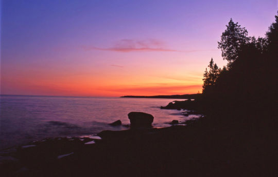 Sunset from the Lake Superior Shoreline | Cascade River State Park