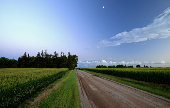 Looking south as clouds pass by at end of twilight near Henerson, MN | Sibley County Minnesota