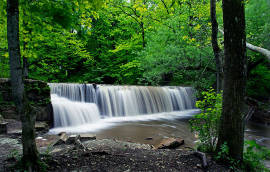 Hidden Falls in spring at Nerstrand Big Woods State Park