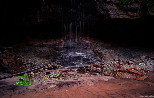 Spring water running down limestone | Nerstrand-Big Woods State Park