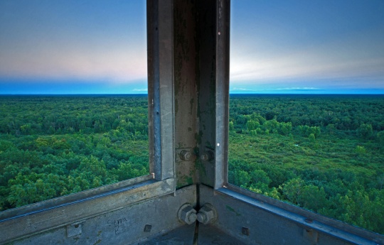 St. Croix State Park Fire tower. While driving home from Cascade River State Park I realized I'd be able to stop here for the sunset.
