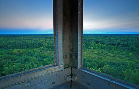 St. Croix State Park Fire tower. While driving home from Cascade River State Park I realized I'd be able to stop here for the sunset.